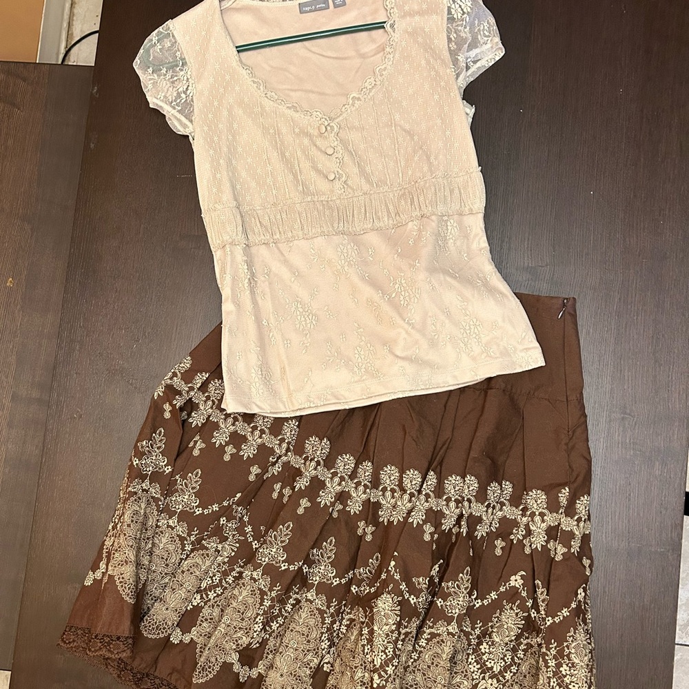 Apt 9 skirt & shirt